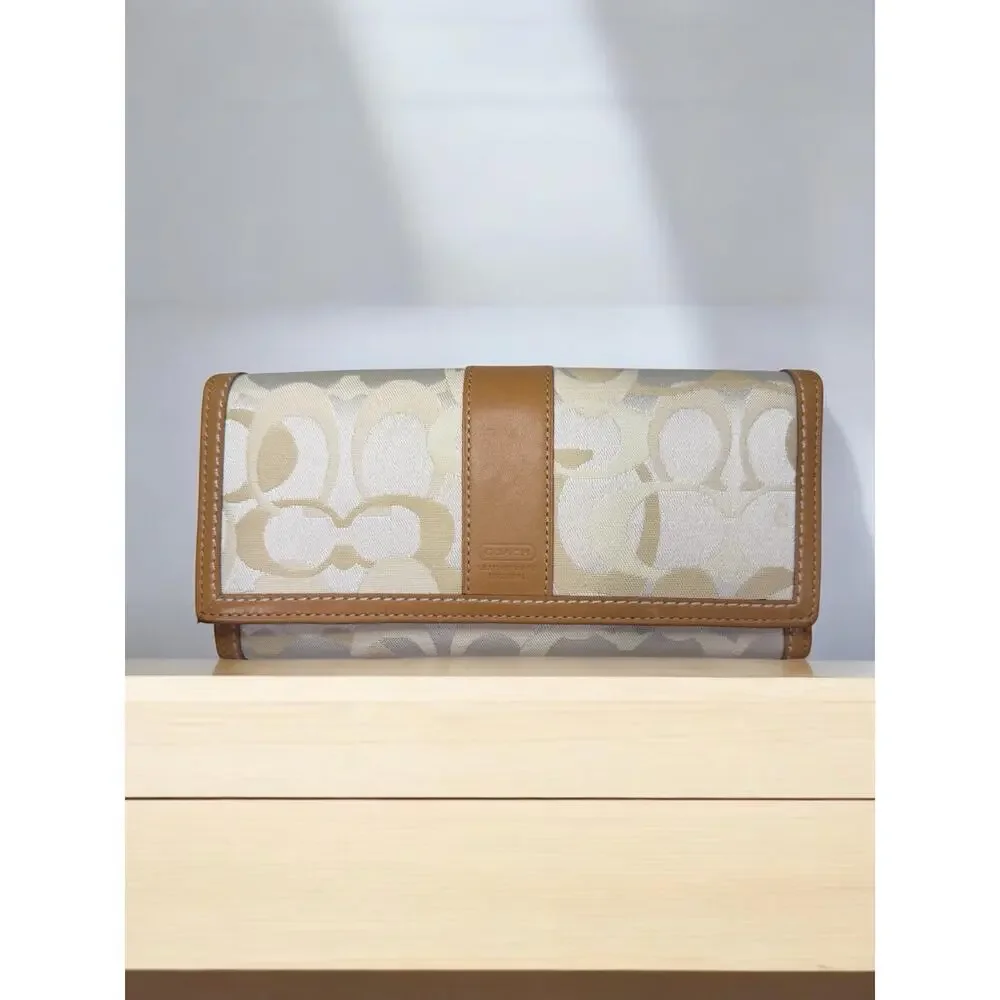 Y2K Coach 11818 Madeline Optic Signature Satchel & Fold Over Wallet